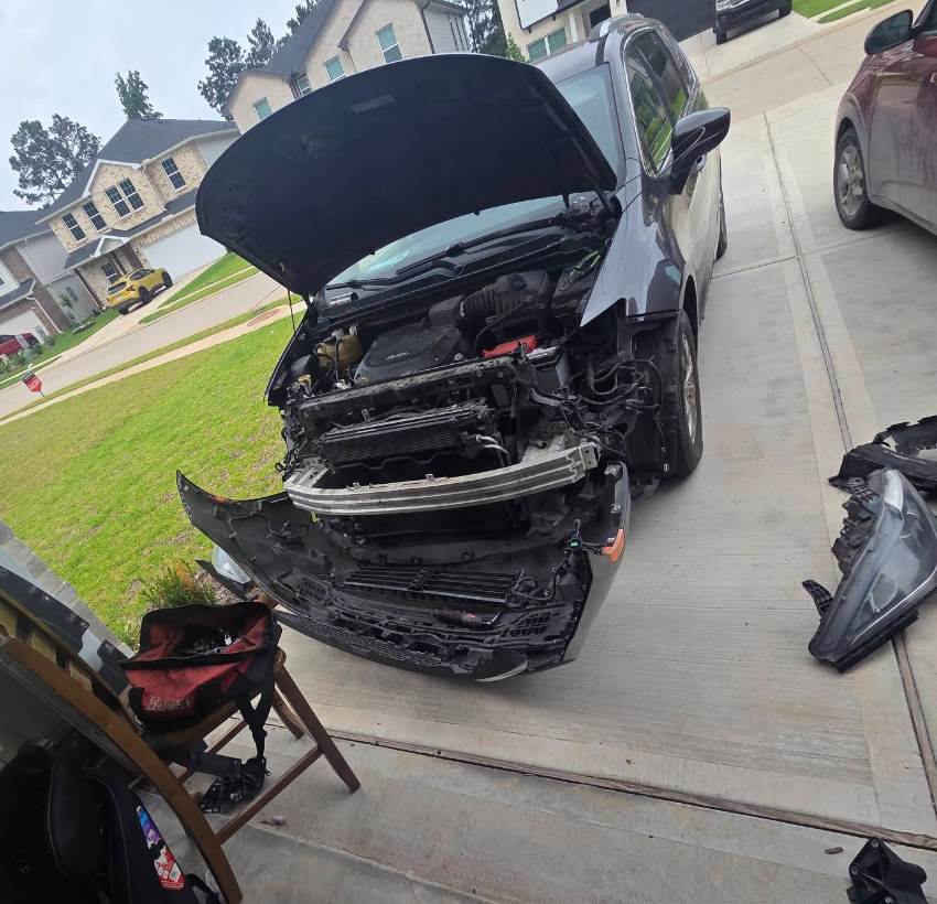 SUV front end and headlight repair